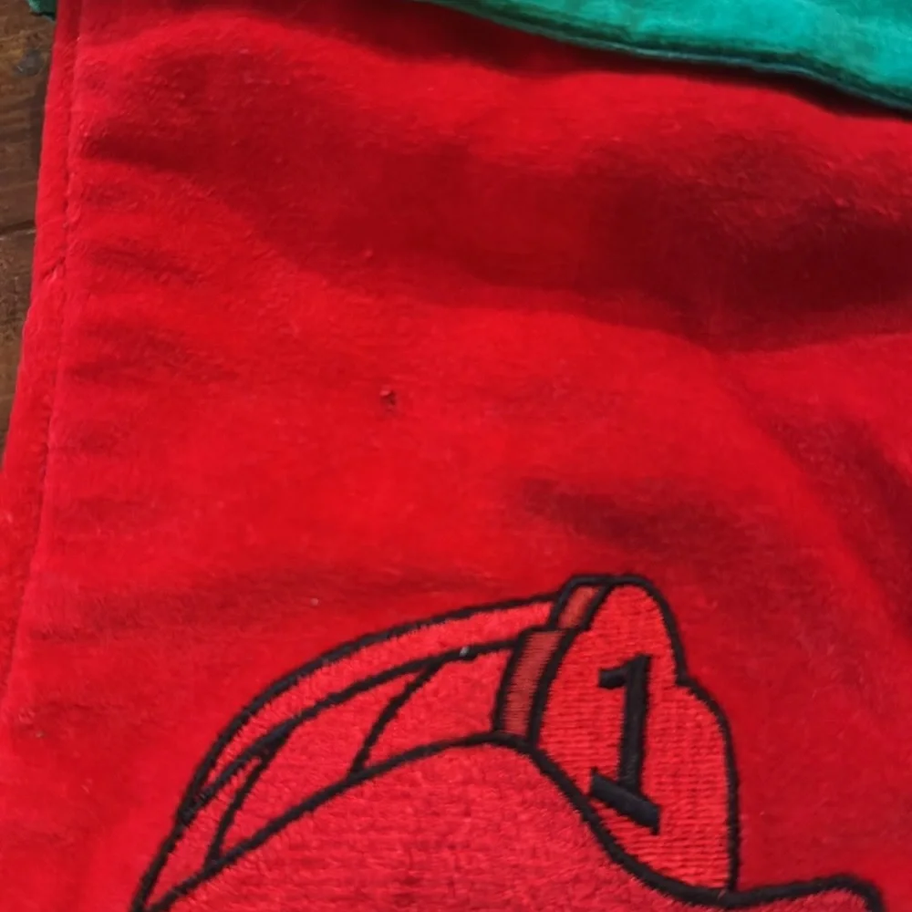 Rare Vintage Disney 101 Dalmatians Firefighter Christmas Stocking